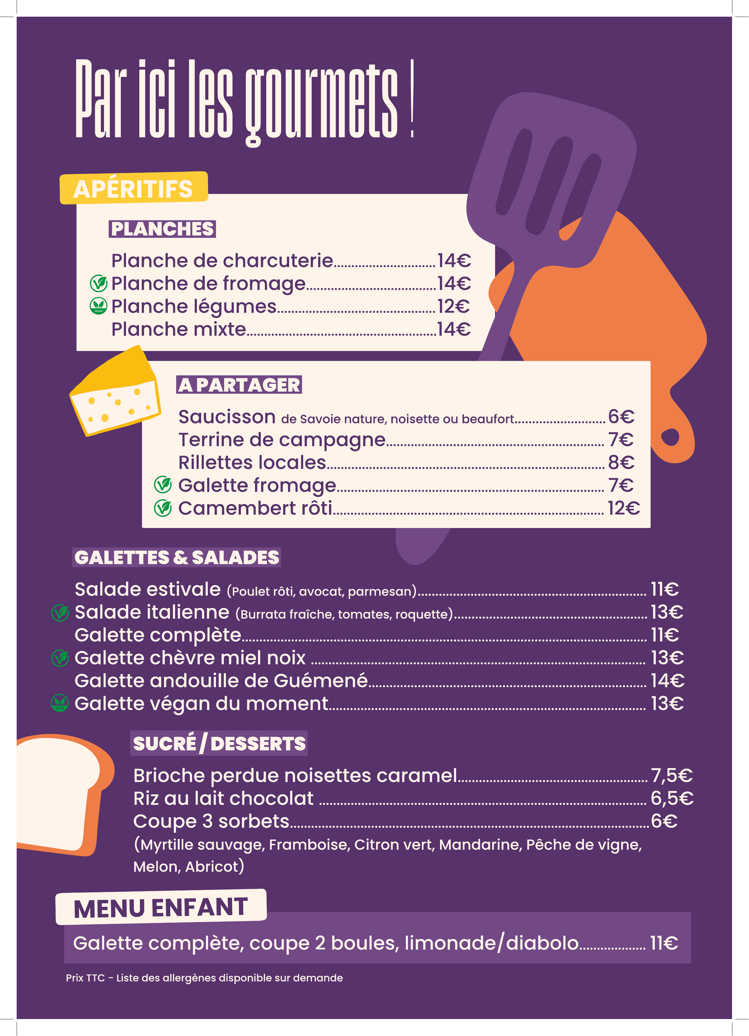 Menu Noctule — page 3